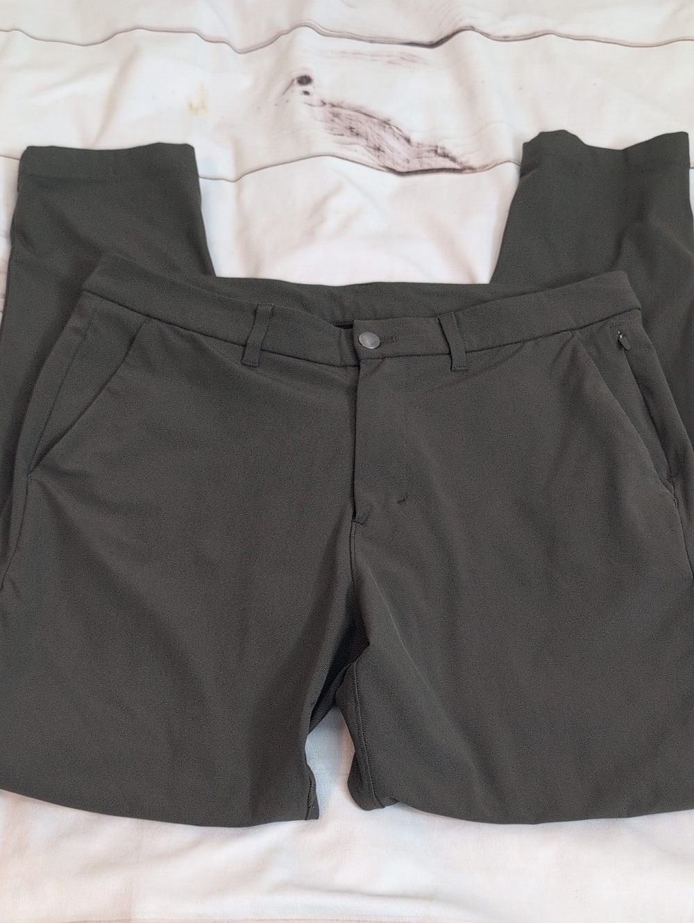 Men's Lululemon Commission Pant Slim Warpstreme 33 Dark Olive